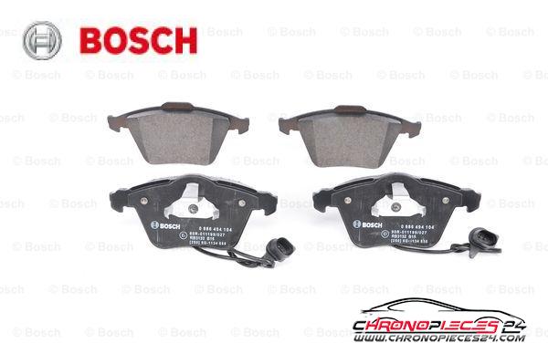 Achat de BOSCH 0 986 494 104 Kit de plaquettes de frein, frein à disque pas chères