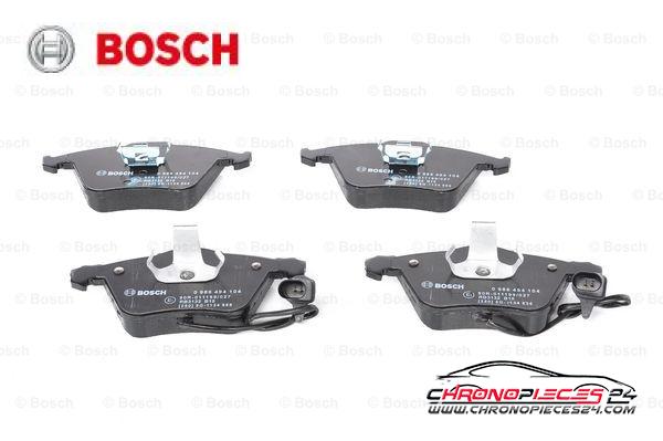 Achat de BOSCH 0 986 494 104 Kit de plaquettes de frein, frein à disque pas chères