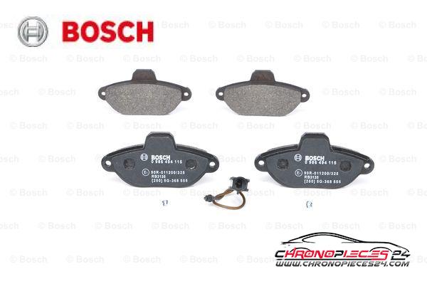 Achat de BOSCH 0 986 494 115 Kit de plaquettes de frein, frein à disque pas chères