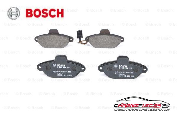 Achat de BOSCH 0 986 494 115 Kit de plaquettes de frein, frein à disque pas chères