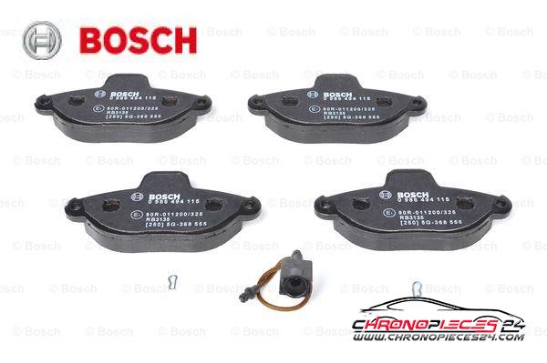 Achat de BOSCH 0 986 494 115 Kit de plaquettes de frein, frein à disque pas chères