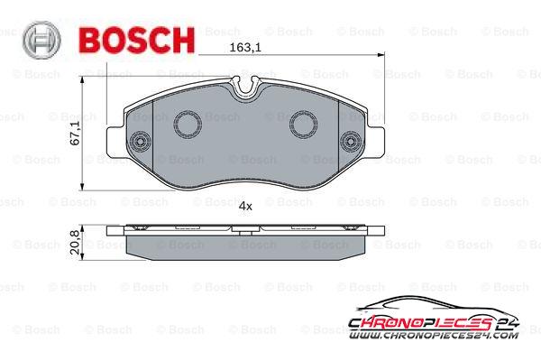 Achat de BOSCH 0 986 494 121 Kit de plaquettes de frein, frein à disque pas chères