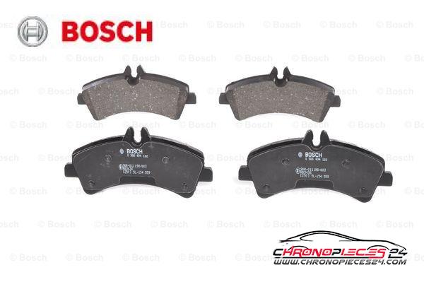 Achat de BOSCH 0 986 494 122 Kit de plaquettes de frein, frein à disque pas chères