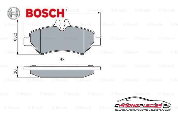 Achat de BOSCH 0 986 494 123 Kit de plaquettes de frein, frein à disque pas chères