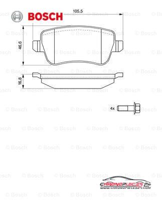 Achat de BOSCH 0 986 494 125 Kit de plaquettes de frein, frein à disque pas chères