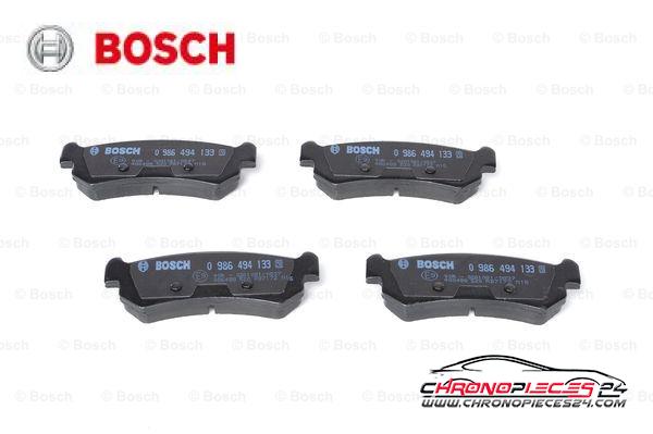 Achat de BOSCH 0 986 494 133 Kit de plaquettes de frein, frein à disque pas chères