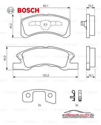 Achat de BOSCH 0 986 494 134 Kit de plaquettes de frein, frein à disque pas chères