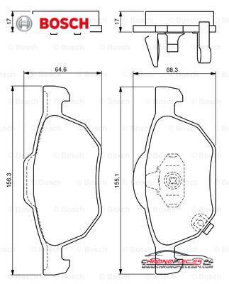 Achat de BOSCH 0 986 494 135 Kit de plaquettes de frein, frein à disque pas chères