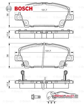 Achat de BOSCH 0 986 494 136 Kit de plaquettes de frein, frein à disque pas chères