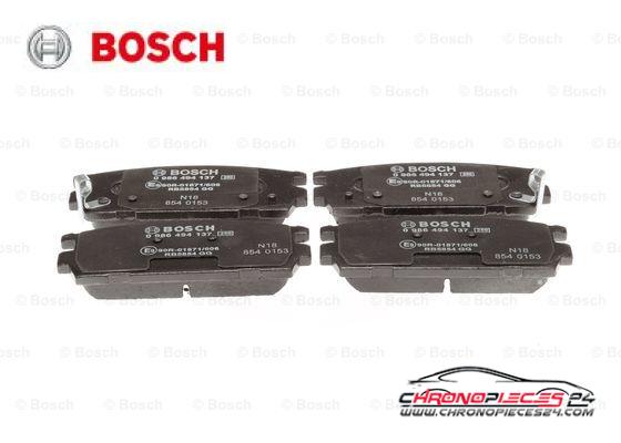 Achat de BOSCH 0 986 494 137 Kit de plaquettes de frein, frein à disque pas chères