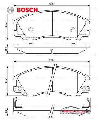 Achat de BOSCH 0 986 494 138 Kit de plaquettes de frein, frein à disque pas chères