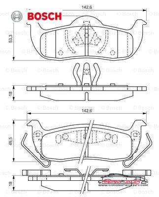 Achat de BOSCH 0 986 494 142 Kit de plaquettes de frein, frein à disque pas chères