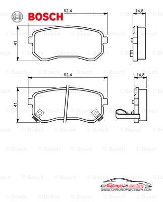 Achat de BOSCH 0 986 494 145 Kit de plaquettes de frein, frein à disque pas chères