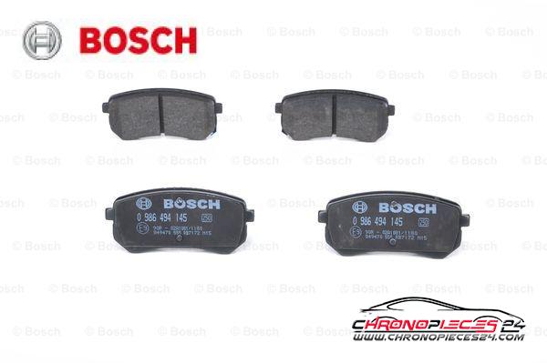 Achat de BOSCH 0 986 494 145 Kit de plaquettes de frein, frein à disque pas chères