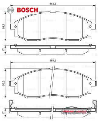 Achat de BOSCH 0 986 494 152 Kit de plaquettes de frein, frein à disque pas chères