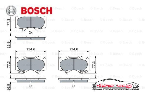 Achat de BOSCH 0 986 494 153 Kit de plaquettes de frein, frein à disque pas chères