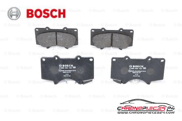 Achat de BOSCH 0 986 494 153 Kit de plaquettes de frein, frein à disque pas chères