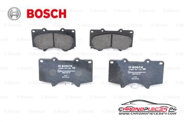 Achat de BOSCH 0 986 494 153 Kit de plaquettes de frein, frein à disque pas chères