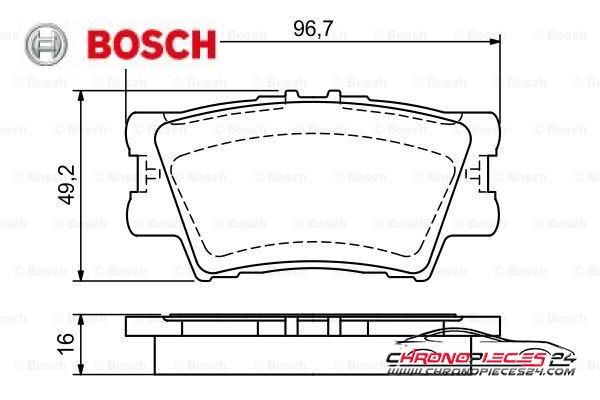 Achat de BOSCH 0 986 494 154 Kit de plaquettes de frein, frein à disque pas chères