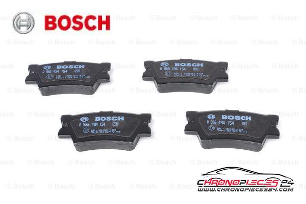 Achat de BOSCH 0 986 494 154 Kit de plaquettes de frein, frein à disque pas chères