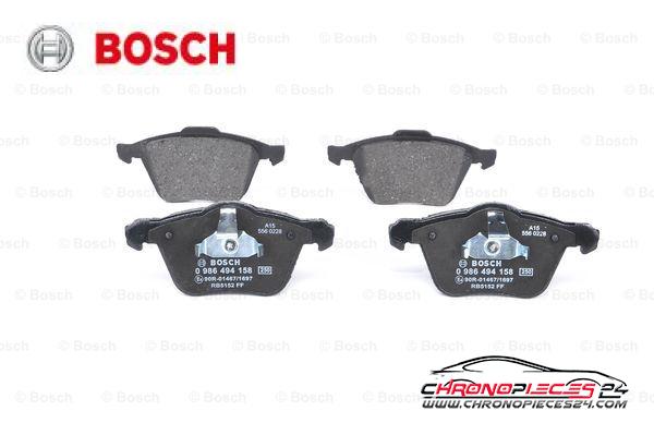 Achat de BOSCH 0 986 494 158 Kit de plaquettes de frein, frein à disque pas chères