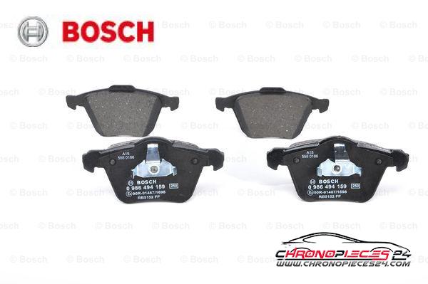 Achat de BOSCH 0 986 494 159 Kit de plaquettes de frein, frein à disque pas chères