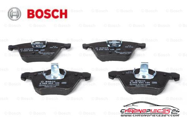 Achat de BOSCH 0 986 494 159 Kit de plaquettes de frein, frein à disque pas chères