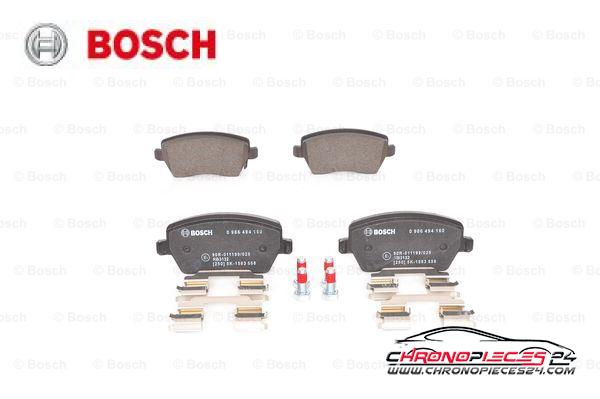 Achat de BOSCH 0 986 494 160 Kit de plaquettes de frein, frein à disque pas chères