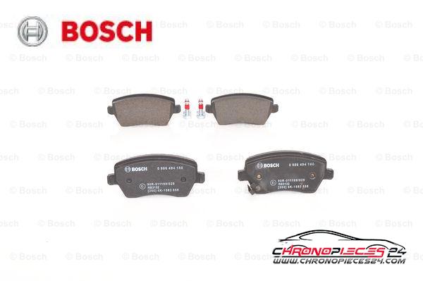 Achat de BOSCH 0 986 494 160 Kit de plaquettes de frein, frein à disque pas chères