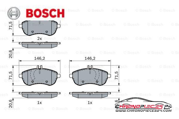 Achat de BOSCH 0 986 494 161 Kit de plaquettes de frein, frein à disque pas chères