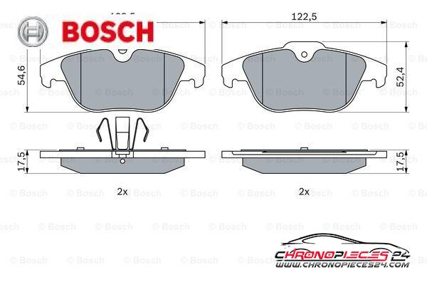 Achat de BOSCH 0 986 494 162 Kit de plaquettes de frein, frein à disque pas chères