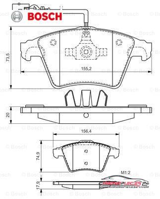 Achat de BOSCH 0 986 494 164 Kit de plaquettes de frein, frein à disque pas chères