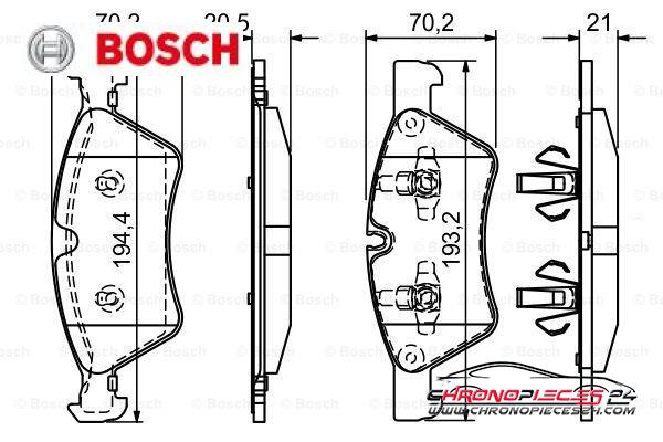 Achat de BOSCH 0 986 494 165 Kit de plaquettes de frein, frein à disque pas chères