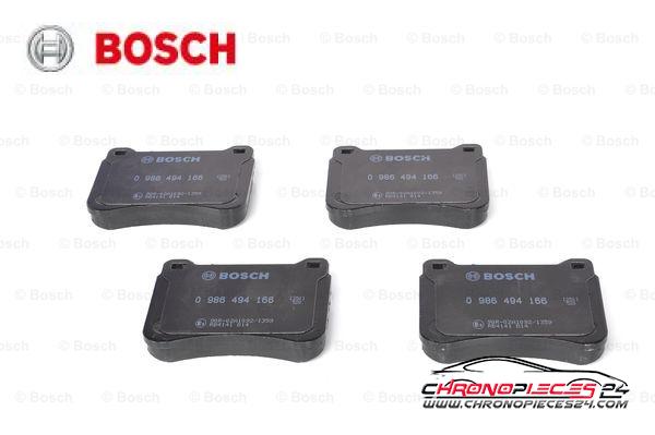 Achat de BOSCH 0 986 494 166 Kit de plaquettes de frein, frein à disque pas chères