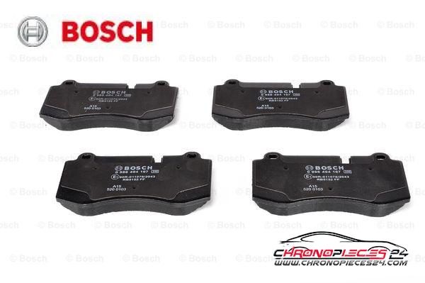 Achat de BOSCH 0 986 494 167 Kit de plaquettes de frein, frein à disque pas chères