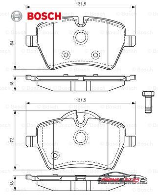 Achat de BOSCH 0 986 494 168 Kit de plaquettes de frein, frein à disque pas chères