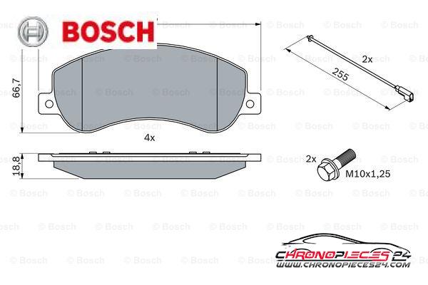 Achat de BOSCH 0 986 494 170 Kit de plaquettes de frein, frein à disque pas chères