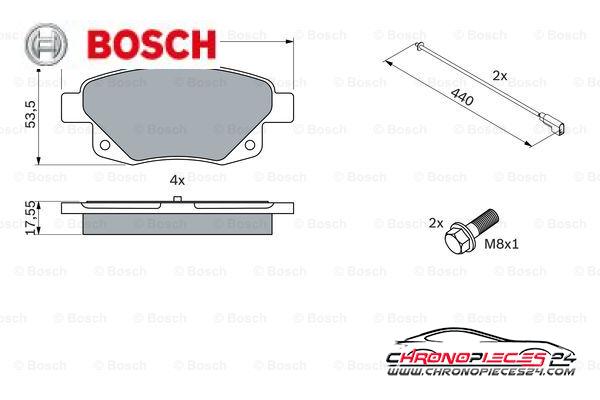 Achat de BOSCH 0 986 494 171 Kit de plaquettes de frein, frein à disque pas chères