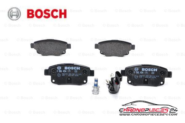 Achat de BOSCH 0 986 494 171 Kit de plaquettes de frein, frein à disque pas chères