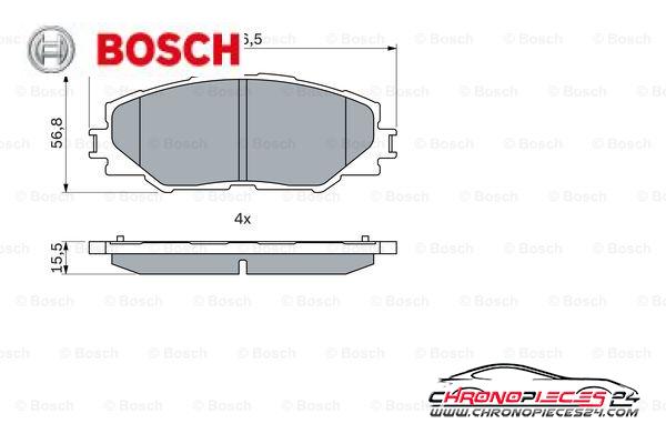 Achat de BOSCH 0 986 494 174 Kit de plaquettes de frein, frein à disque pas chères