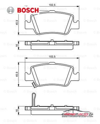 Achat de BOSCH 0 986 494 182 Kit de plaquettes de frein, frein à disque pas chères