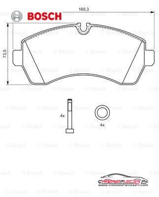 Achat de BOSCH 0 986 494 194 Kit de plaquettes de frein, frein à disque pas chères