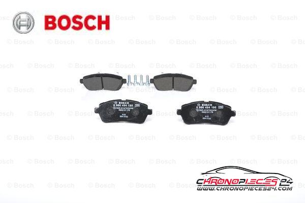 Achat de BOSCH 0 986 494 195 Kit de plaquettes de frein, frein à disque pas chères