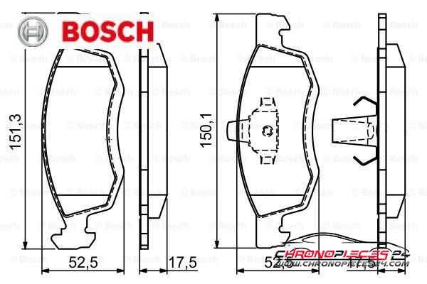 Achat de BOSCH 0 986 494 197 Kit de plaquettes de frein, frein à disque pas chères