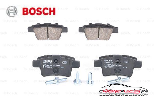 Achat de BOSCH 0 986 494 199 Kit de plaquettes de frein, frein à disque pas chères