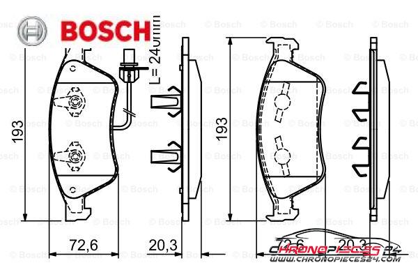 Achat de BOSCH 0 986 494 200 Kit de plaquettes de frein, frein à disque pas chères