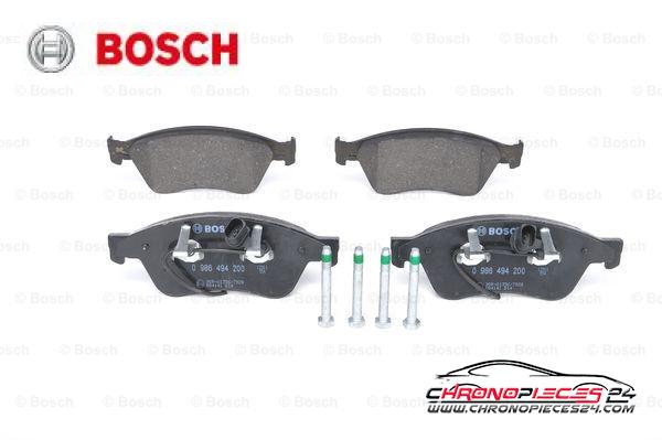 Achat de BOSCH 0 986 494 200 Kit de plaquettes de frein, frein à disque pas chères