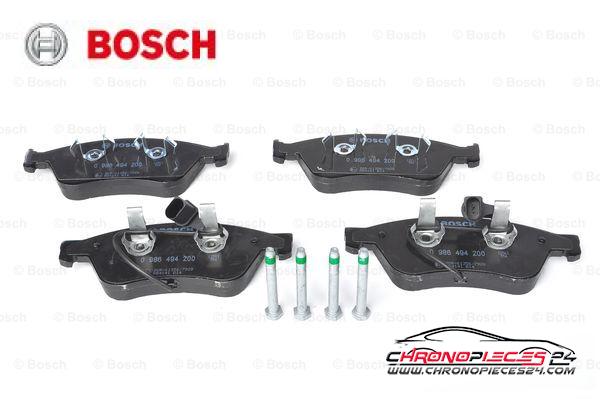 Achat de BOSCH 0 986 494 200 Kit de plaquettes de frein, frein à disque pas chères