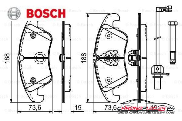 Achat de BOSCH 0 986 494 201 Kit de plaquettes de frein, frein à disque pas chères