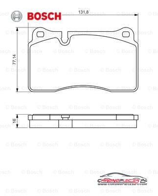 Achat de BOSCH 0 986 494 207 Kit de plaquettes de frein, frein à disque pas chères